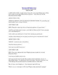 Interview with Jimmy Carter Larry King Live (Transcript) April 28, 2008