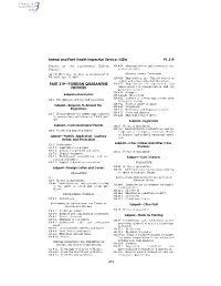 213 Part 319—Foreign Quarantine Notices