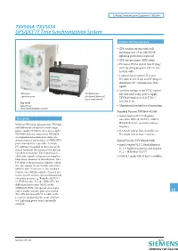 7XV5664 /7XV5654 GPS/DCF77 Time Synchronization System