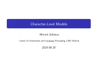 Character-Level Models