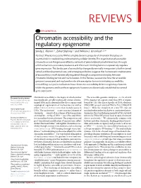 Chromatin Accessibility and the Regulatory Epigenome