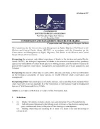 CONSERVATION and MANAGEMENT MEASURE for SHARKS Conservation and Management Measure 2019-04