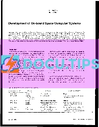 Development of On-Board Space Computer Systems