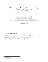 Measuring the Neutral Pion Polarizability Proposal Submitted to PAC 48 Draft to Gluex Collaboration