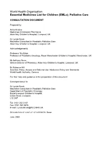 Palliative Care