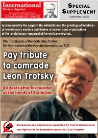 Pay Tribute to Comrade Leon Trotsky 80 Years After His Murder at the Hands of Stalinism