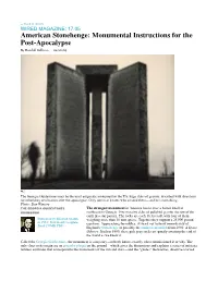The Georgia Guidestones