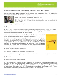1 an Interview with Robert Scoble, Famous Blogger, Scobleizer