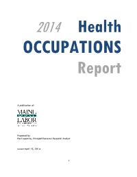 2014 Health Occupations Report