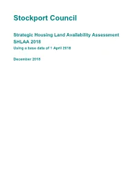 2018 Stockport SHLAA Report and Appendices 1 to 4