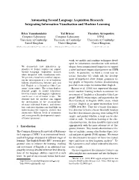Automating Second Language Acquisition Research: Integrating Information Visualisation and Machine Learning