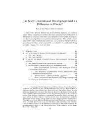Can State Constitutional Development Make a Difference in Illinois?
