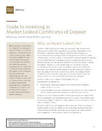 Guide to Investing in Market Linked Certificates of Deposit What You Should Know Before You Buy