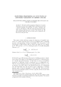 Pointwise Properties of Functions of Bounded Variation in Metric Spaces