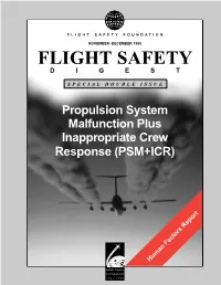 Propulsion System Malfunction Plus Inappropriate Crew Response (PSM+ICR)