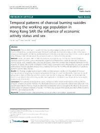 Temporal Patterns of Charcoal Burning Suicides Among