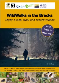 Wildwalks in the Brecks Enjoy a Local Walk and Record Wildlife