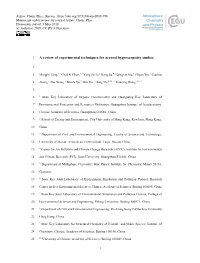 A Review of Experimental Techniques for Aerosol Hygroscopicity Studies
