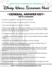 Answer Key Hints & Answers