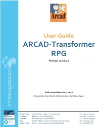 ARCAD-Transformer RPG Version 10.06.Xx