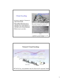 Cloud Seeding Natural Cloud Seeding