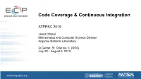 Code Coverage & Continuous Integration