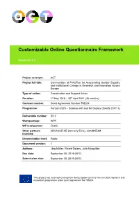 Customizable Online Questionnaire Framework