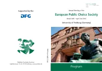 European Public Choice Society Program