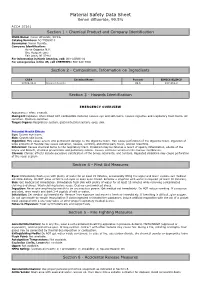 Material Safety Data Sheet
