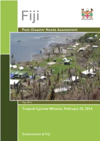 Post Disaster Needs Assessments CYCLONE WINSTON