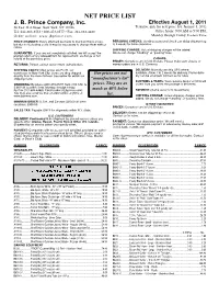 Price List 7/03