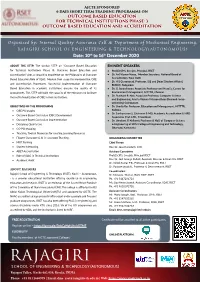 RAJAGIRI SCHOOL of ENGINEERING & TECHNOLOGY(AUTONOMOUS) Date: 10Th to 16Th December 2020