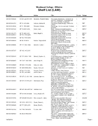 Shelf List (LAW)