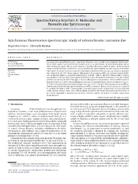 Synchronous Fluorescence Spectroscopic Study Of