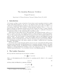The Quantum Harmonic Oscillator
