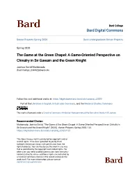 A Game-Oriented Perspective on Chivalry in Sir Gawain and the Green Knight