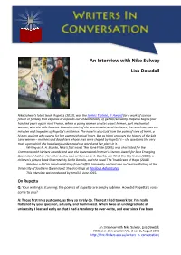 An Interview with Nike Sulway Lisa Dowdall