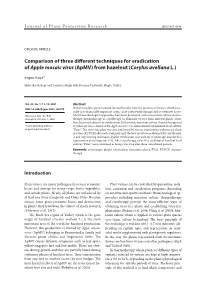 Comparison of Three Different Techniques for Eradication of Apple Mosaic Virus (Apmv) from Hazelnut (Corylus Avellana L.)