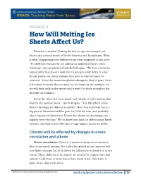 How Will Melting Ice Sheets Affect Us?