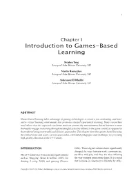 Introduction to Games-Based Learning