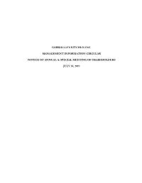 Management Proxy Circular