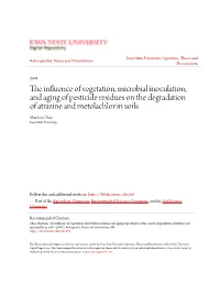The Influence of Vegetation, Microbial Inoculation, and Aging of Pesticide