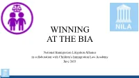 Winning at the BIA Presentation Slides