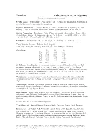 Znucalite Cazn11(UO2)(CO3)3(OH)20 • 4H2O C 2001-2005 Mineral Data Publishing, Version 1