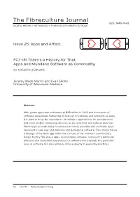 FCJ-181 There's a History for That: Apps and Mundane Software As