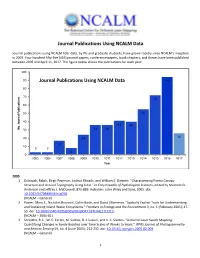Journal Publications Using NCALM Data
