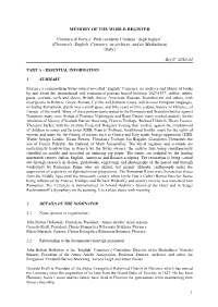 Memory of the World Register