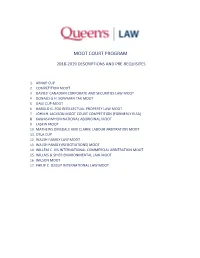 Moot Court Program