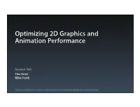 Optimizing 2D Graphics and Animation Performance