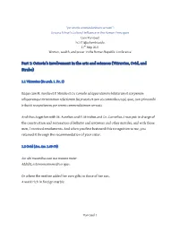 Part 1: Octavia's Involvement in the Arts and Sciences (Vitruvius, Ovid, and Strabo)